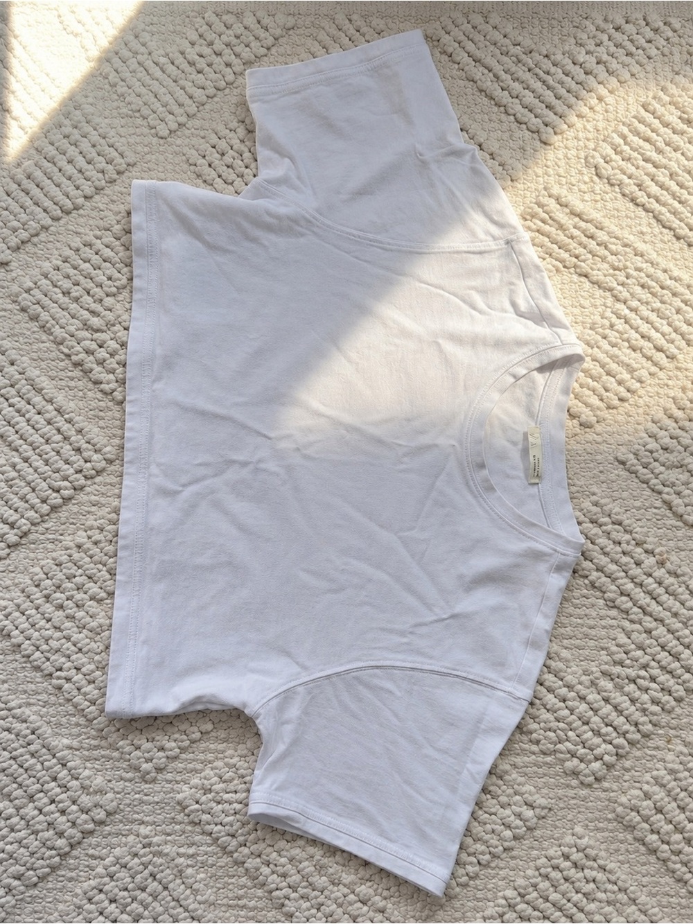 Zara White Cropped Crewneck Short Sleeve Tee